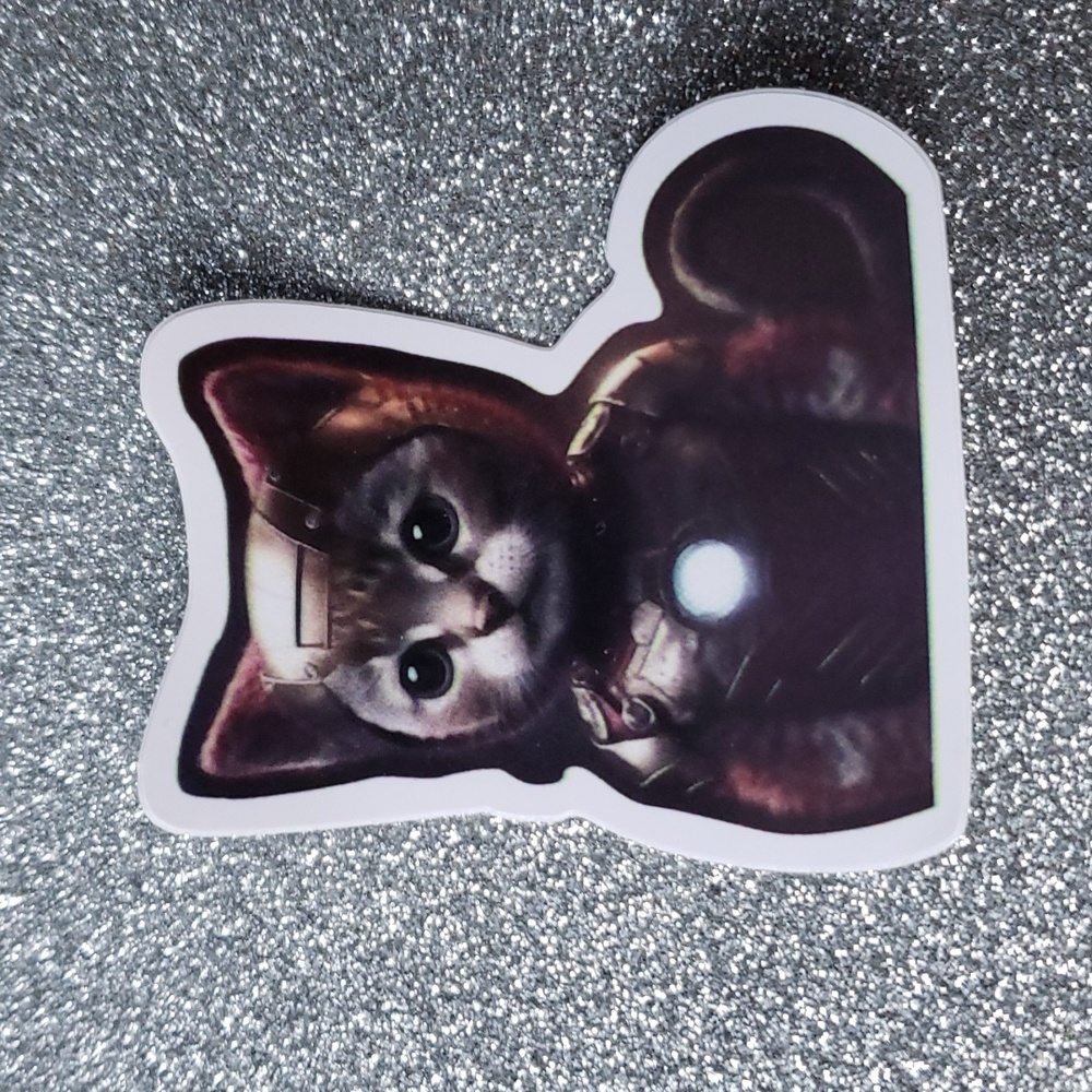 MARVEL Cat Avengers Ironman Sticker waterproof Kitten